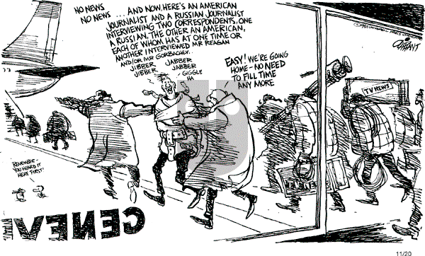 Pat Oliphant - Wednesday November 20, 1985 Comic Strip