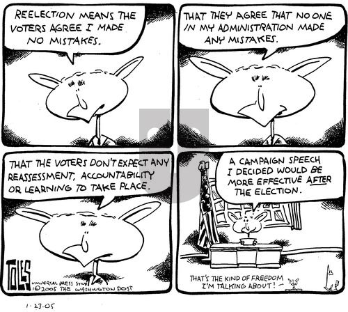 Tom Toles on Sunday January 23, 2005 Comic Strip