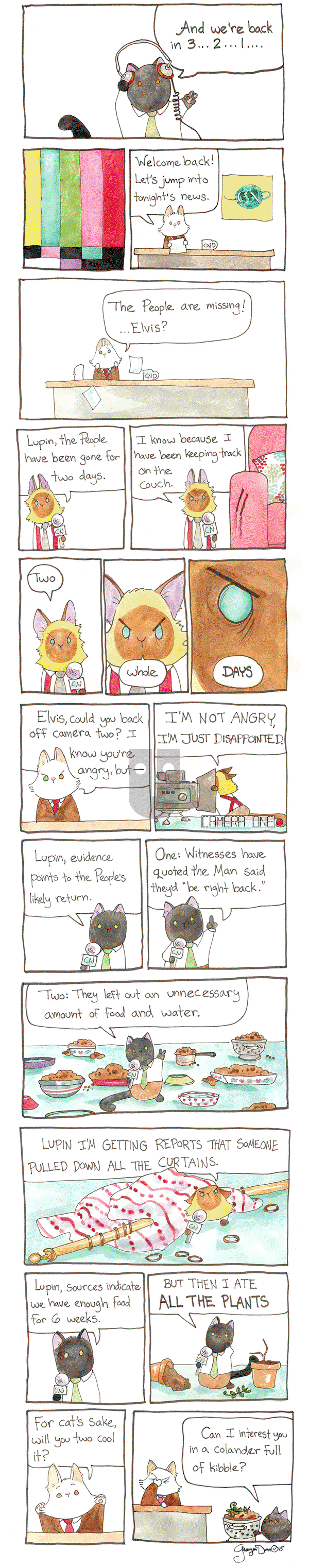 Breaking Cat News on Monday October 26, 2015 Comic Strip
