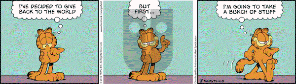Garfield on Tuesday April 9, 2019 Comic Strip
