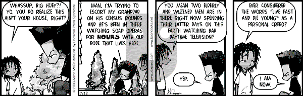 The Boondocks on Wednesday February 13, 2008 Comic Strip