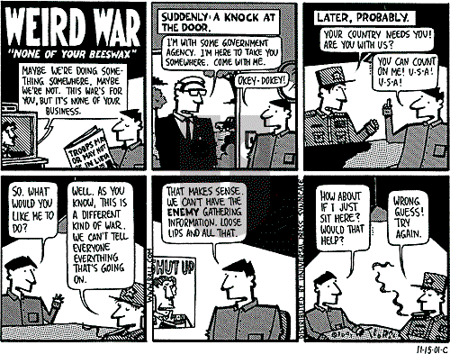 Ted Rall on Monday November 19, 2001 Comic Strip