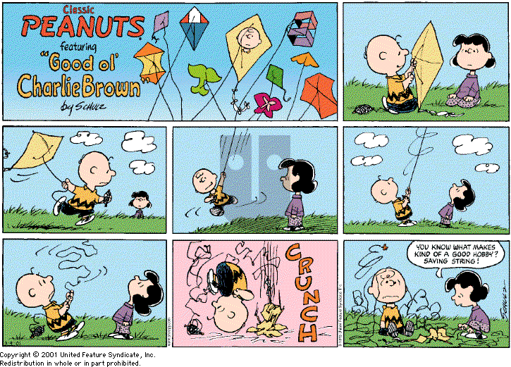 Peanuts - Sunday March 4, 2001 Comic Strip