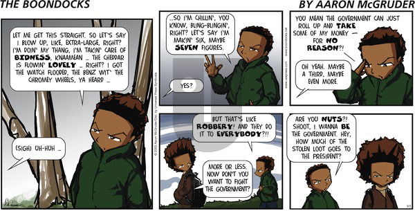 The Boondocks on Sunday March 5, 2000 Comic Strip