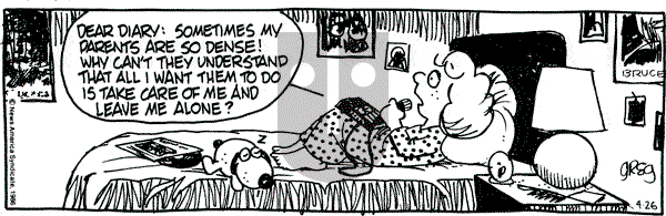 Luann on Saturday April 26, 1986 Comic Strip