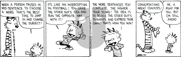 Calvin and Hobbes - Saturday August 5, 1995 Comic Strip