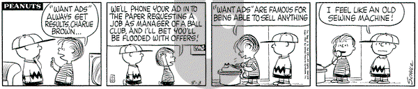 Peanuts on Thursday August 3, 1961 Comic Strip