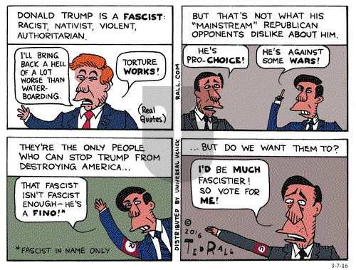 Ted Rall on Monday March 7, 2016 Comic Strip