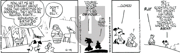 Over the Hedge on Thursday December 14, 2000 Comic Strip