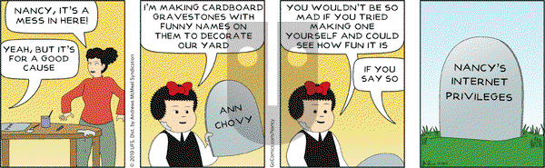 Nancy on Monday October 28, 2019 Comic Strip