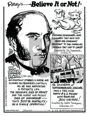 Ripley's Believe It or Not on Tuesday February 22, 2005 Comic Strip