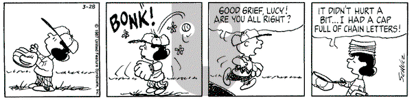 Peanuts on Saturday March 28, 1987 Comic Strip