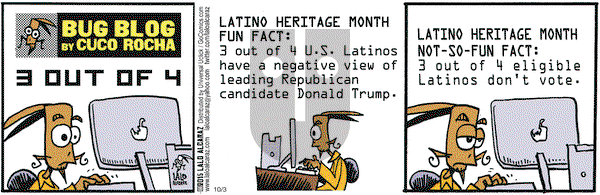 La Cucaracha on Saturday October 3, 2015 Comic Strip