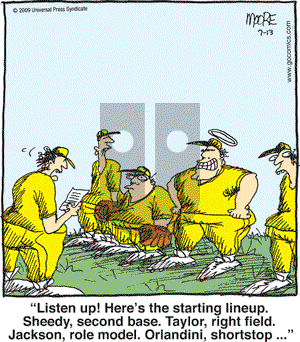 In the Bleachers - Monday July 13, 2009 Comic Strip