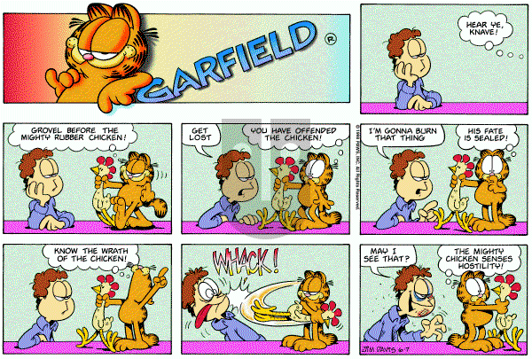 Garfield - Sunday June 7, 1998 Comic Strip