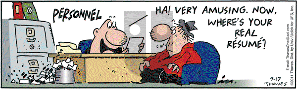 Frank and Ernest on Saturday September 17, 2011 Comic Strip