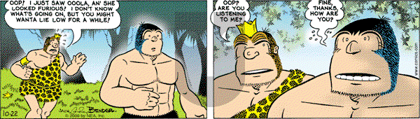 Alley Oop on Thursday October 22, 2009 Comic Strip