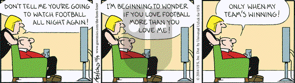 The Born Loser on Thursday October 9, 2014 Comic Strip