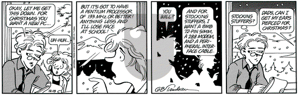 Doonesbury on Tuesday December 19, 1995 Comic Strip
