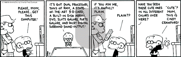 FoxTrot on Friday August 13, 1999 Comic Strip