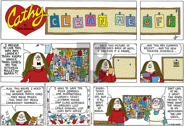Cathy Classics - Sunday January 13, 2002 Comic Strip
