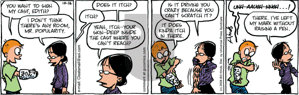 Cleats - Thursday October 16, 2008 Comic Strip