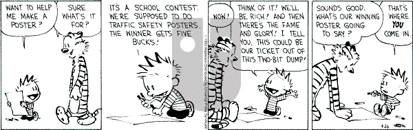 Calvin and Hobbes - Monday April 26, 1993 Comic Strip