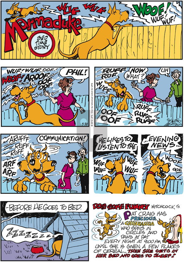 Marmaduke on Sunday September 30, 2012 Comic Strip