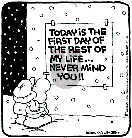 Ziggy - Friday January 8, 1993 Comic Strip