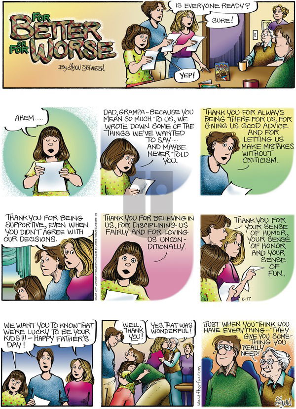 For Better or For Worse on Sunday June 17, 2001 Comic Strip