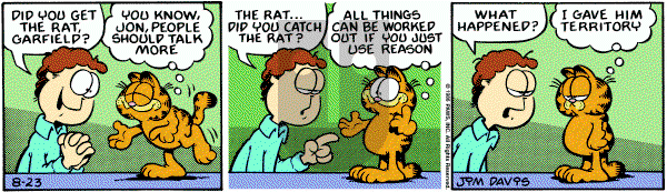 Garfield on Saturday August 23, 1986 Comic Strip