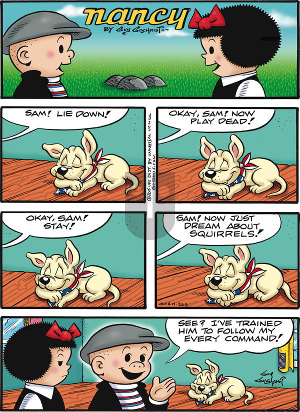 Nancy on Sunday June 14, 2015 Comic Strip