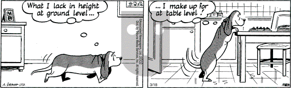 Fred Basset on Monday March 18, 2002 Comic Strip