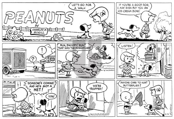 Peanuts on Sunday March 16, 1952 Comic Strip