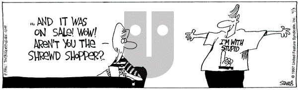 The Buckets on Thursday April 3, 1997 Comic Strip