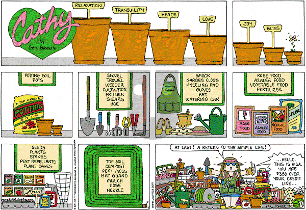 Cathy Classics - Sunday July 8, 2001 Comic Strip