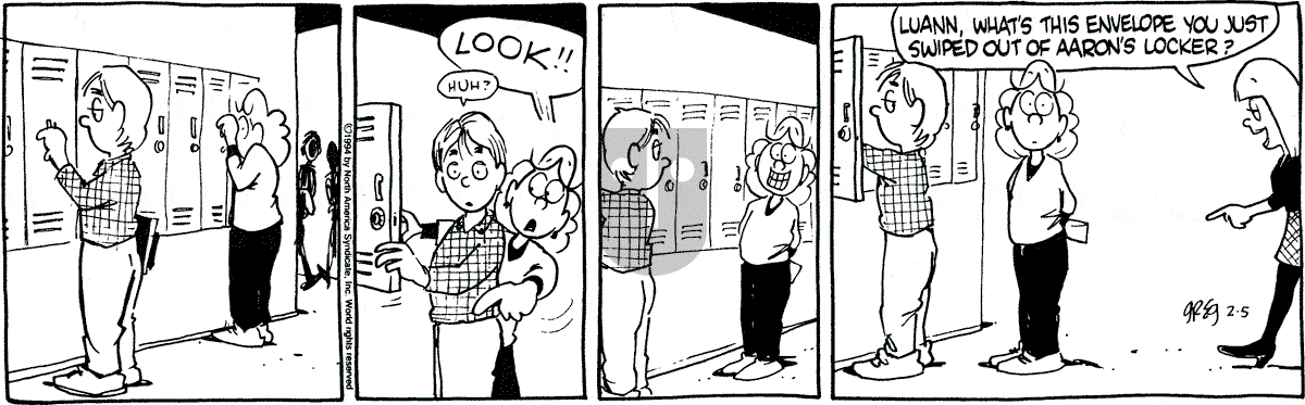 Luann - Saturday February 5, 1994 Comic Strip