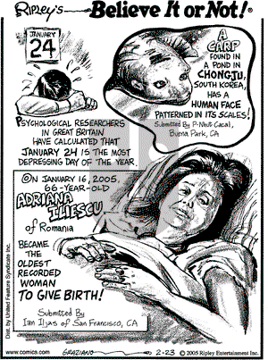 Ripley's Believe It or Not on Wednesday February 23, 2005 Comic Strip