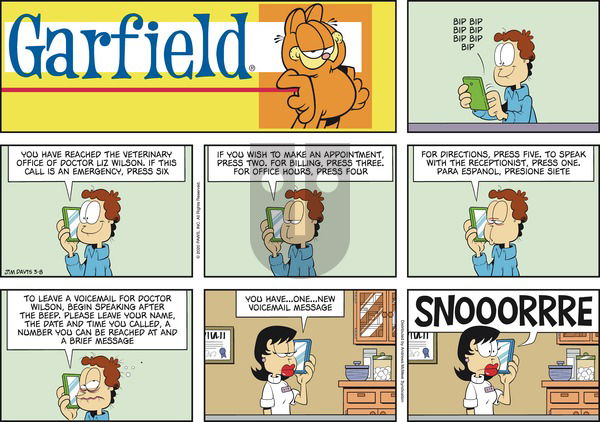 Garfield on Sunday March 8, 2020 Comic Strip