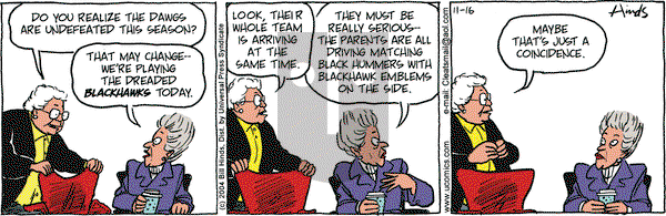Cleats on Tuesday November 16, 2004 Comic Strip