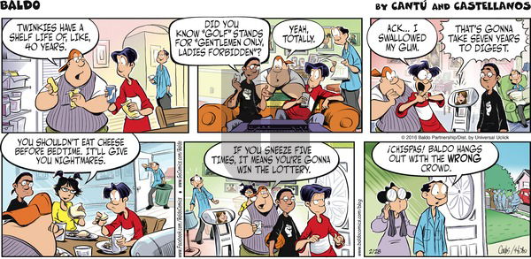 Baldo on Sunday February 28, 2016 Comic Strip
