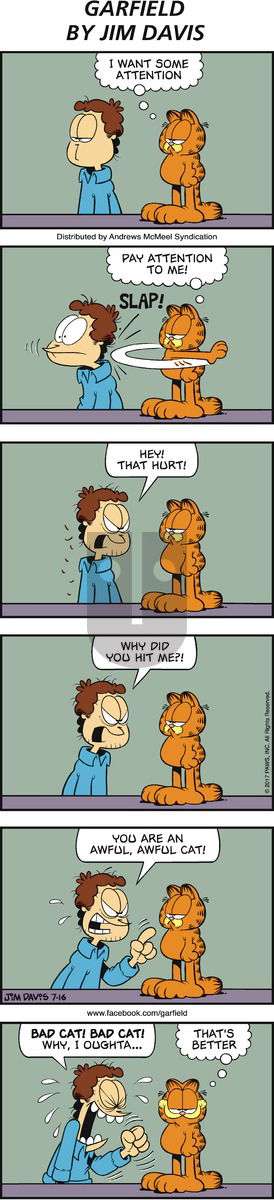 Garfield on Sunday July 16, 2017 Comic Strip