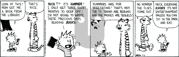 Calvin and Hobbes - Monday July 3, 1995 Comic Strip