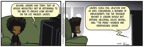 The Boondocks on Saturday October 25, 2003 Comic Strip