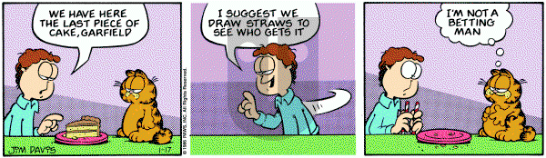 Garfield on Friday January 17, 1986 Comic Strip