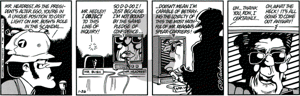 Doonesbury - Tuesday January 26, 1988 Comic Strip