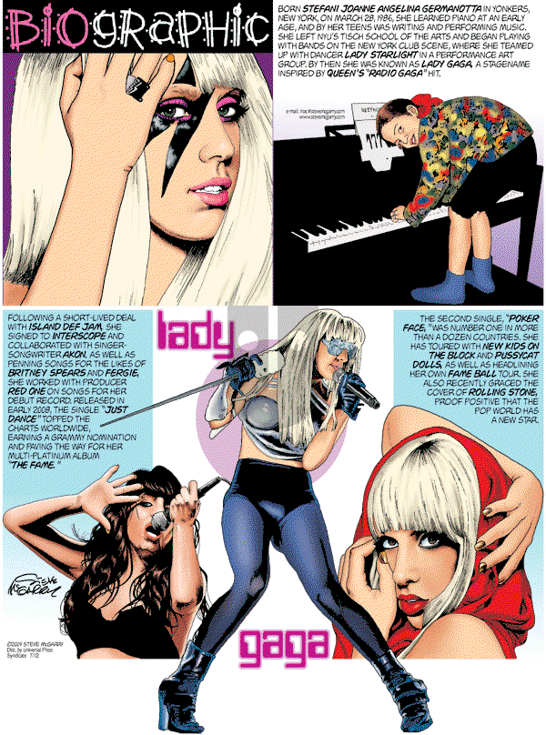 Biographic on Sunday July 12, 2009 Comic Strip