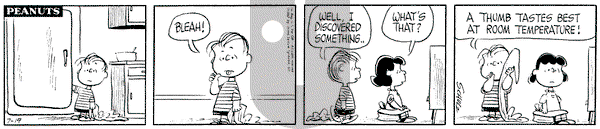 Peanuts on Wednesday July 19, 1967 Comic Strip