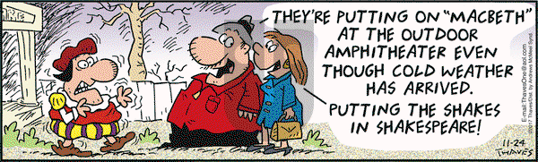 Frank and Ernest on Friday November 24, 2017 Comic Strip