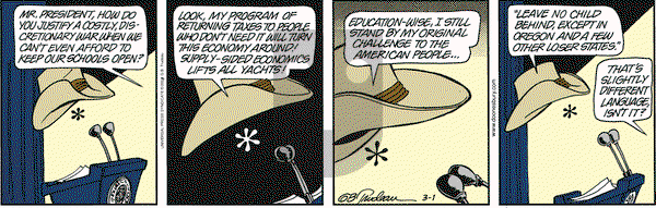 Doonesbury on Saturday March 1, 2003 Comic Strip